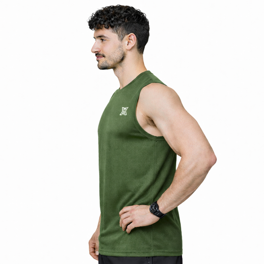 Xaavo Men's Sleeveless Gym T-Shirt | Quick Dry Sports Vest for Workout, Running & Training | Lightweight Breathable Activewear Tank