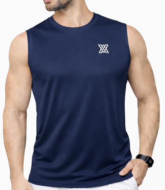 Xaavo Men's Sleeveless Gym T-Shirt | Quick Dry Sports Vest for Workout, Running & Training | Lightweight Breathable Activewear Tank