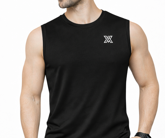 Xaavo Men's Sleeveless Gym T-Shirt | Quick Dry Sports Vest for Workout, Running & Training | Lightweight Breathable Activewear Tank