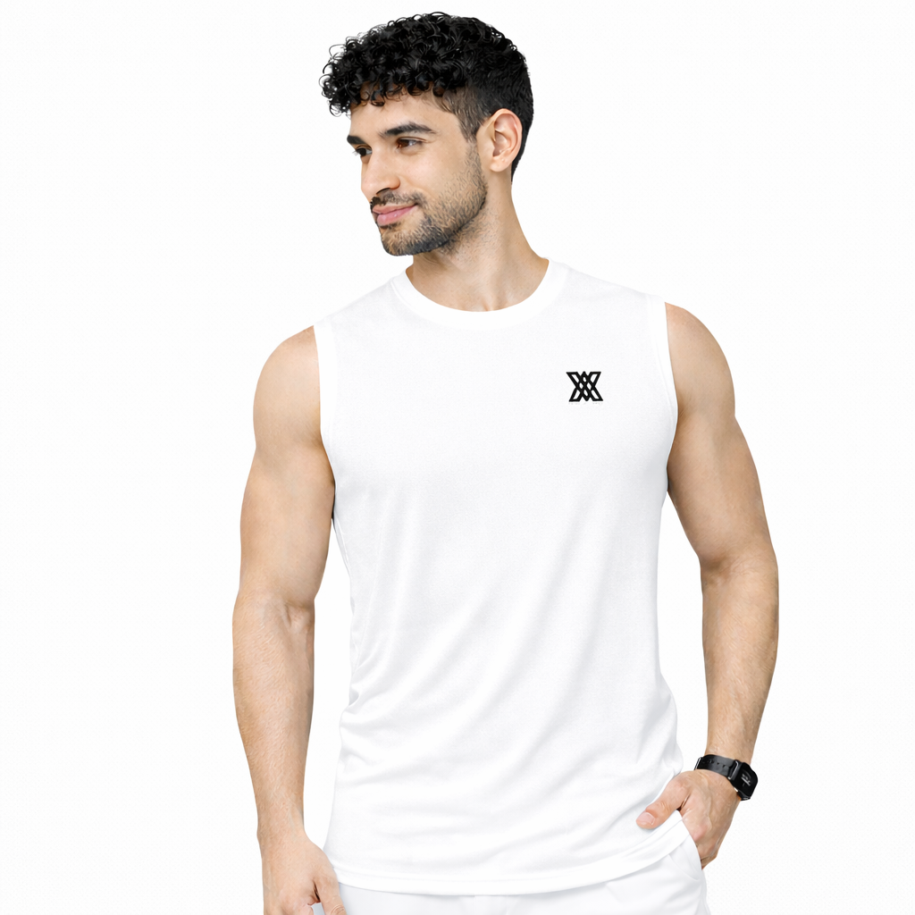 Xaavo Men's Sleeveless Gym T-Shirt | Quick Dry Sports Vest for Workout, Running & Training | Lightweight Breathable Activewear Tank