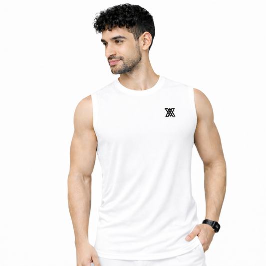 Xaavo Men's Sleeveless Gym T-Shirt | Quick Dry Sports Vest for Workout, Running & Training | Lightweight Breathable Activewear Tank